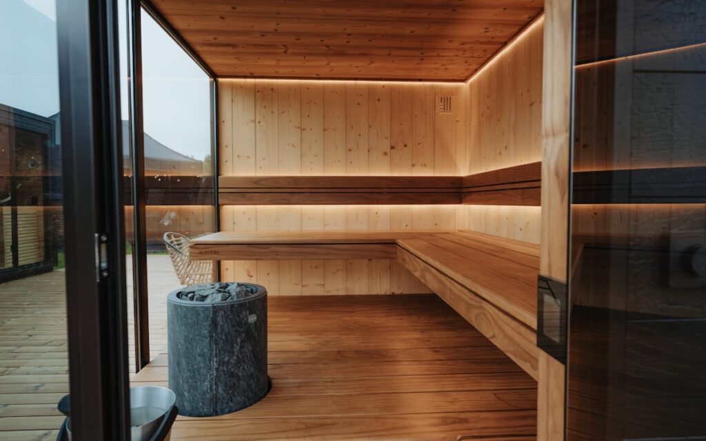 Sauna mit Glasfront