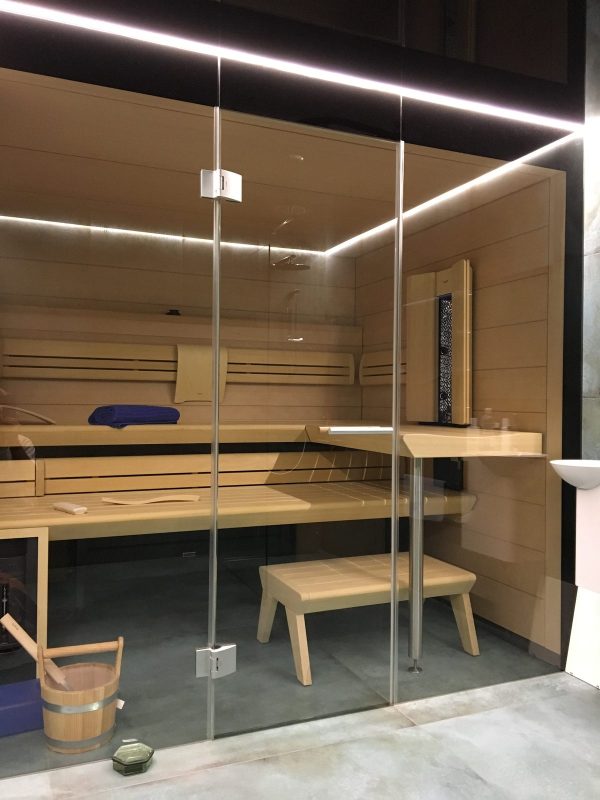 Sauna- und Dampfbadverglasung von Proverit, Beispiel 1
